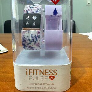 iFitness Pulse Women's Floral & Lavender Silicone Strap Smart Watch 20x18mm